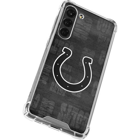NFL Indianapolis Colts Black & White Galaxy S24 FE Clear Case
